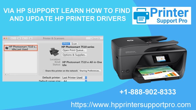 Via HP Support learn how to find and update HP Printer drivers
